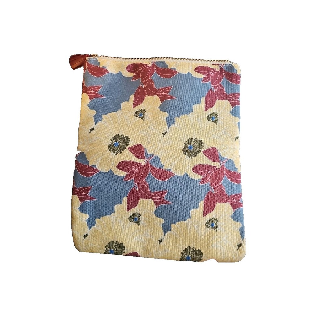 Rachel Pally Foldover HandBag/Cosmetic Bag Many Uses 10x12" Inside Pocket